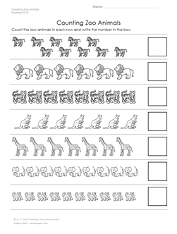 Zoo Animal Math Worksheets