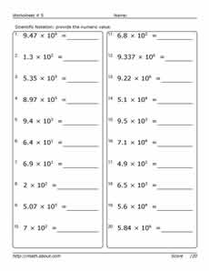 8th Grade Math Worksheets Algebra