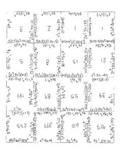 Factoring Polynomials Worksheet Puzzle Image