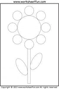 Flower Tracing Worksheets Image