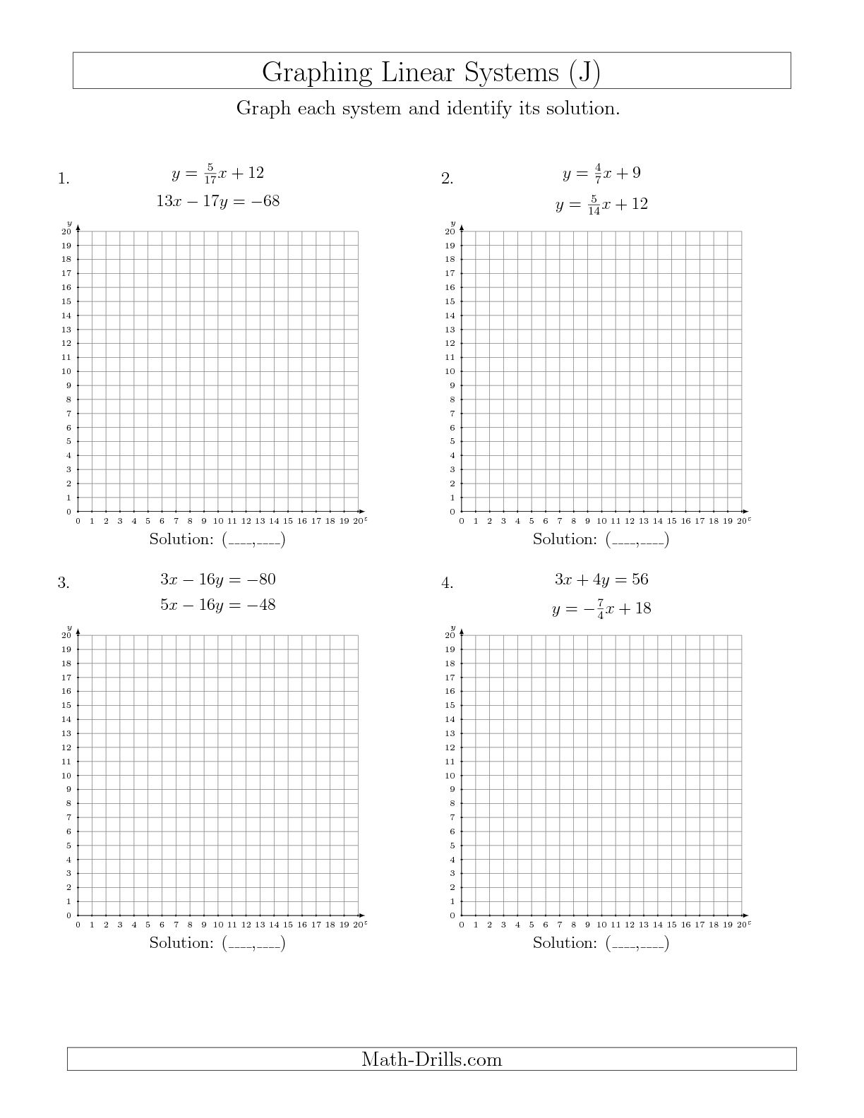 Graphing Linear Equations Worksheet Image