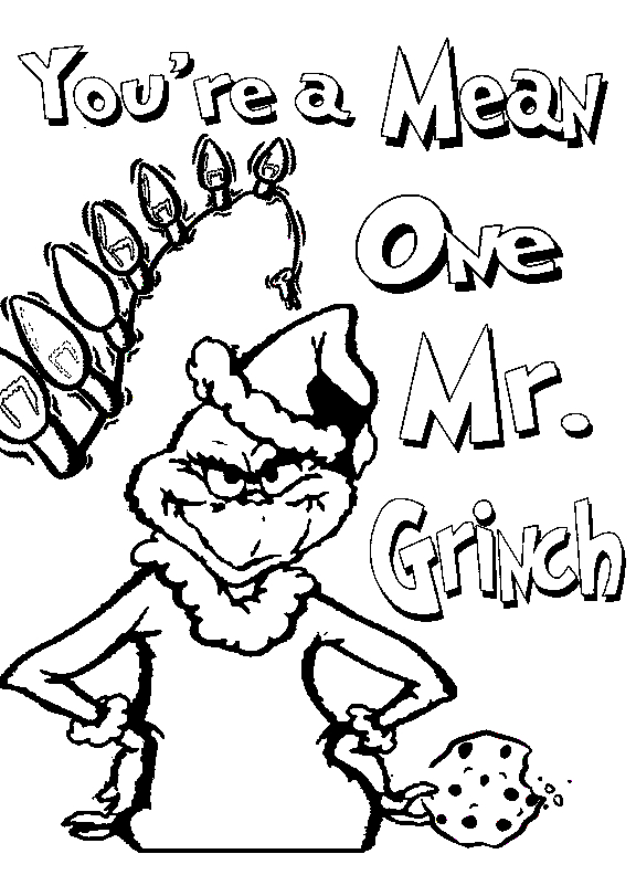 Grinch Christmas Coloring Printable Image