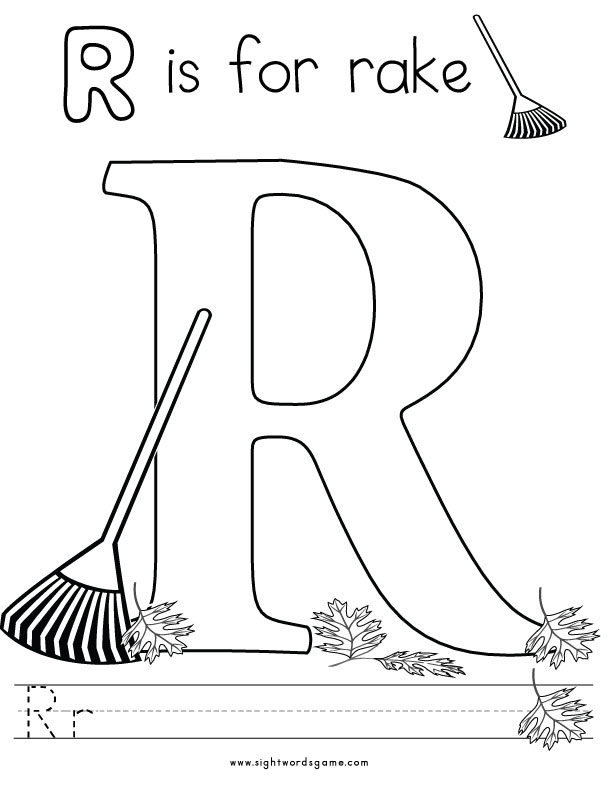 Letter R Coloring Pages Image