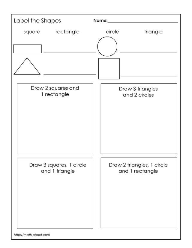 Math Shapes Worksheets 1st Grade Image