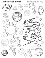 Outer Space Word Search Worksheet Image