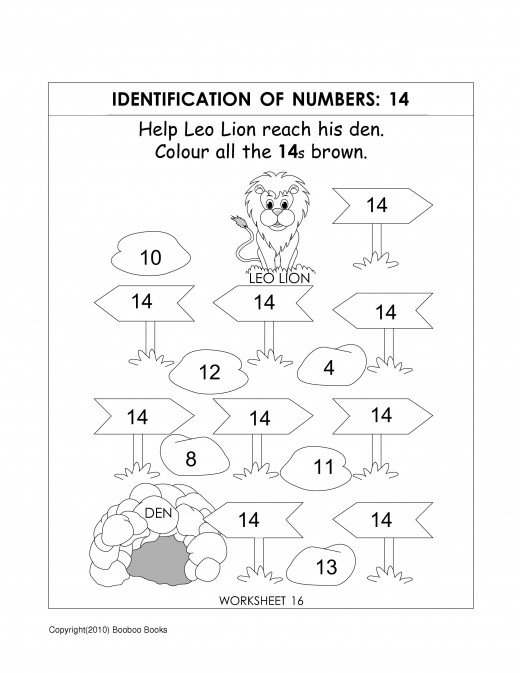Preschool Worksheets Number 14 Image