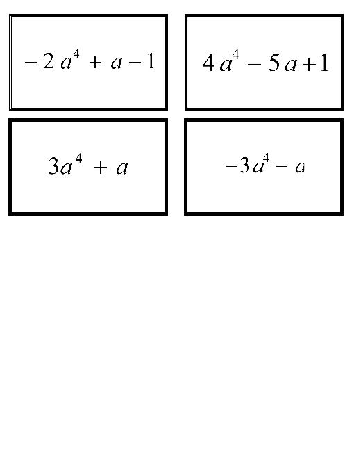Subtracting Polynomials Worksheet Image
