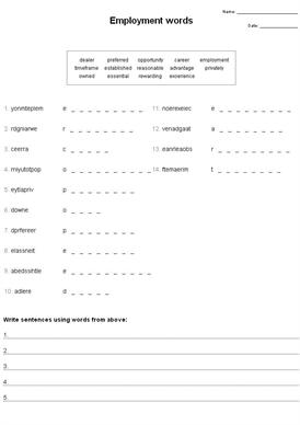 Word Scramble Worksheet Maker Image