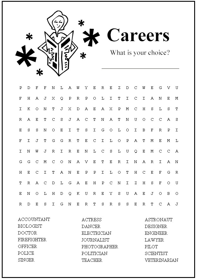Career Word Search Puzzles