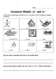 Consonant Blends Worksheets Image