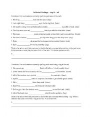 Ed and ING Inflected Endings Worksheets Image