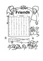 Friendship Word Search Printable Image