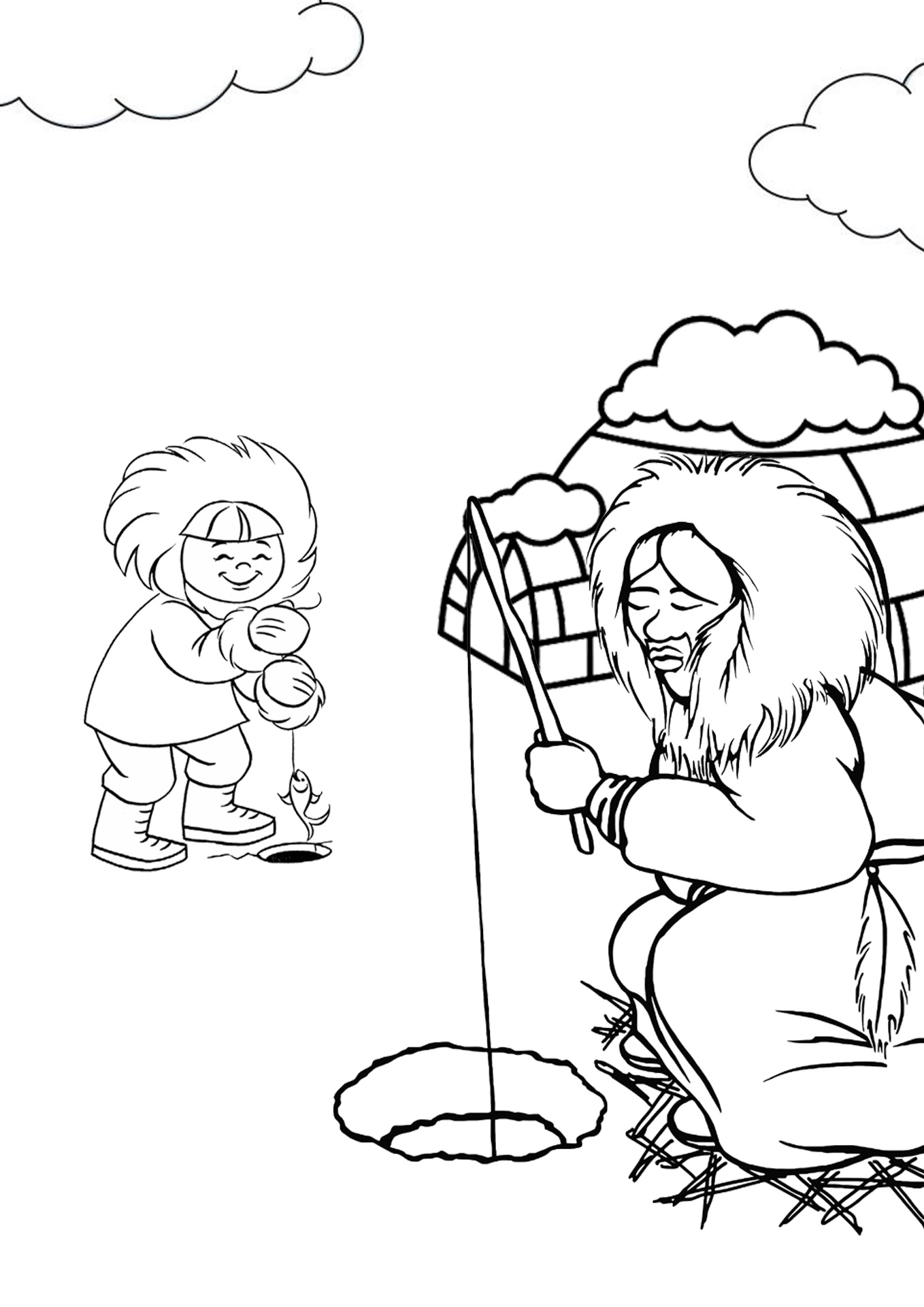Inuit Coloring Pages Image