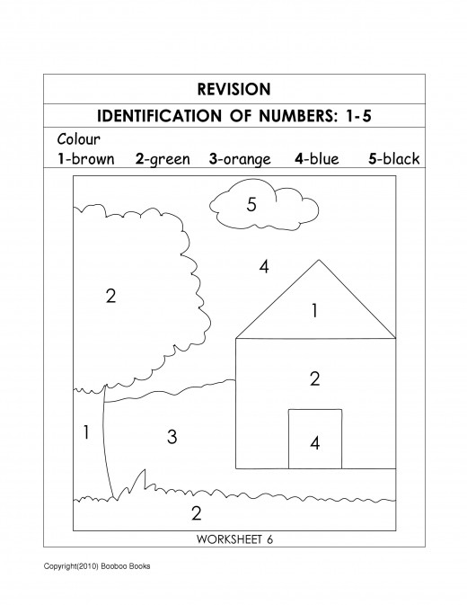 Kindergarten Number Recognition Worksheets Image