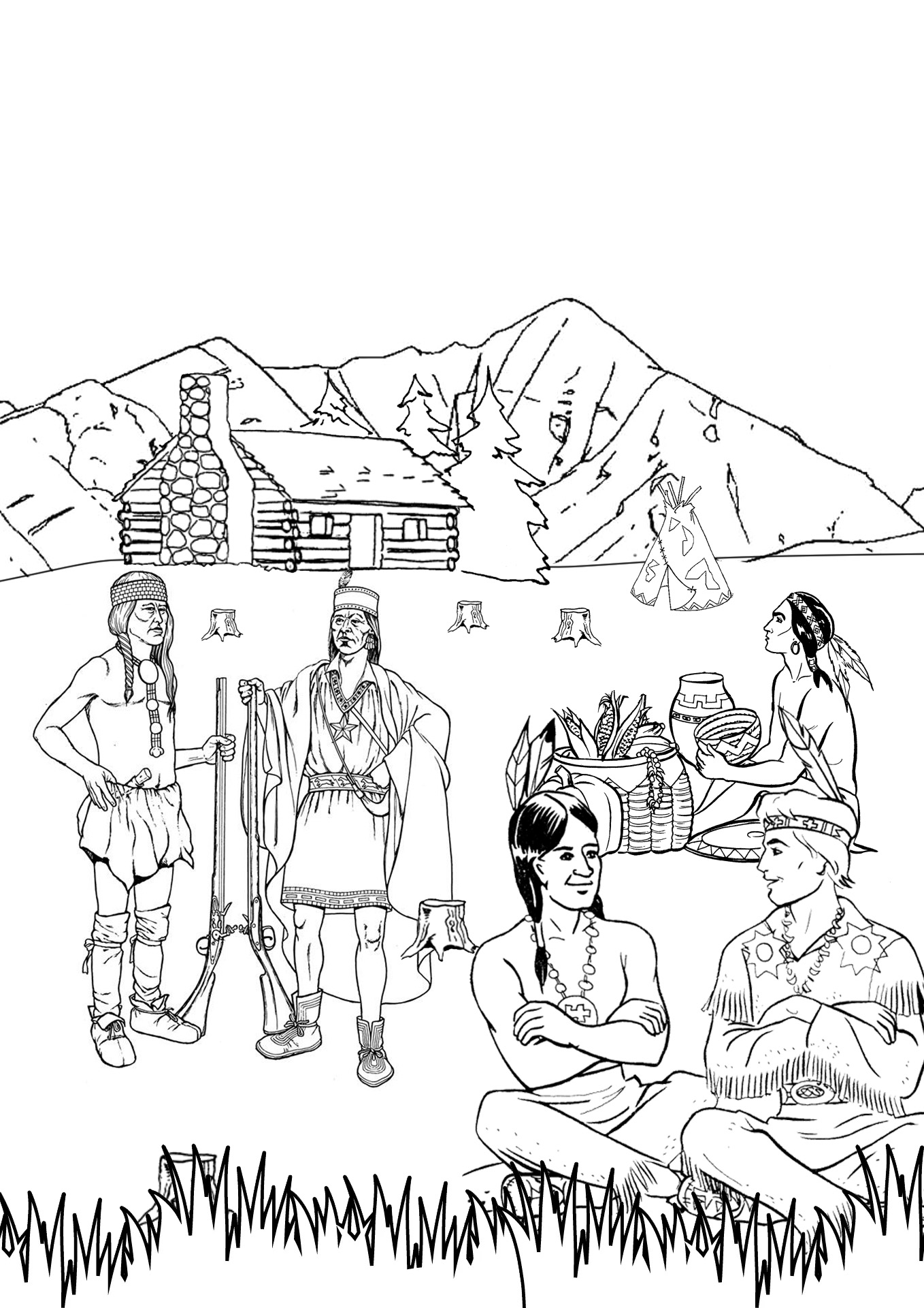 Native American Tribes Coloring Pages