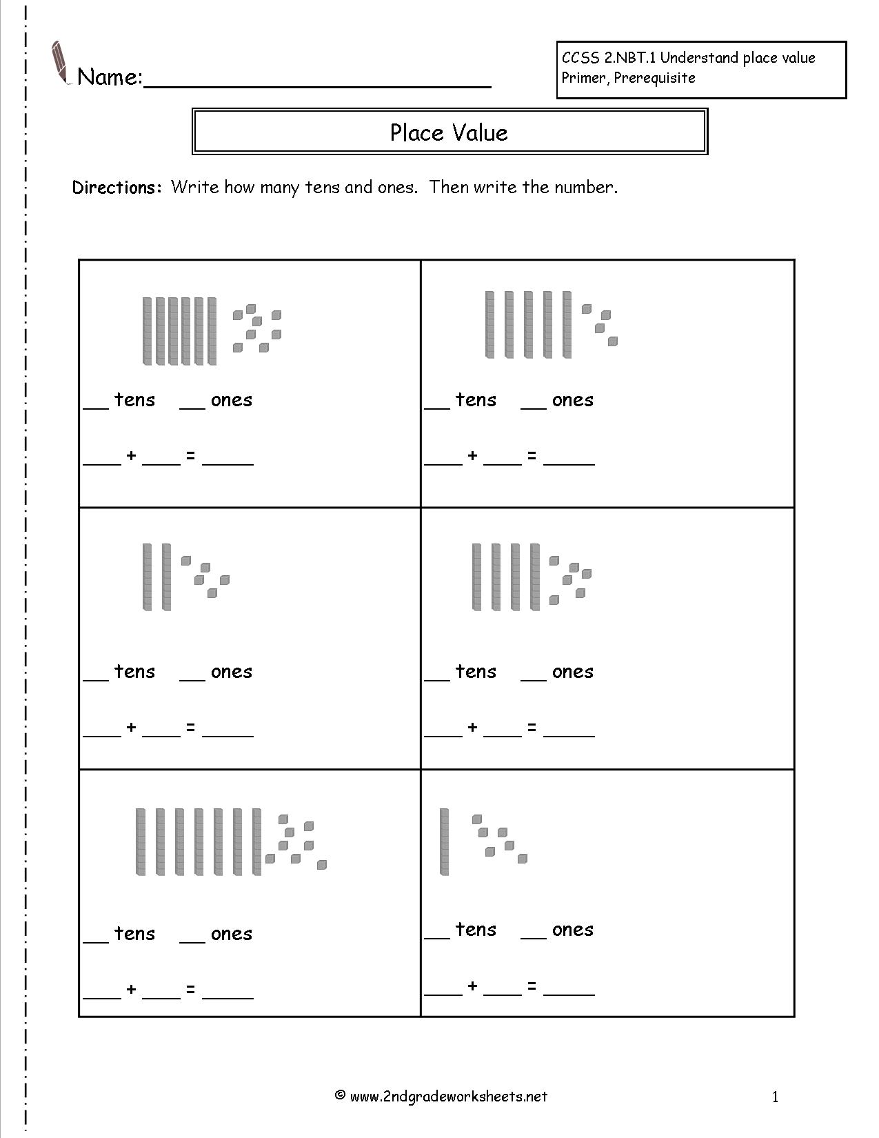 Place Value Worksheets 2nd Grade Image