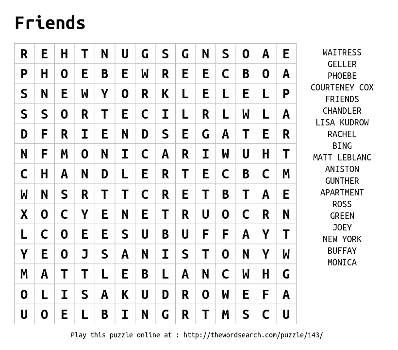 Printable Word Search Puzzles Image