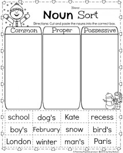 Proper Nouns Worksheets First Grade Image