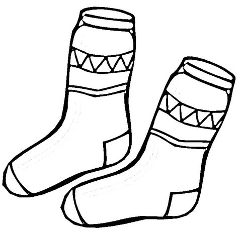 Socks Coloring Page Printable