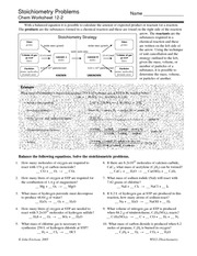 Stoichiometry Worksheet 2 Answer Key Image