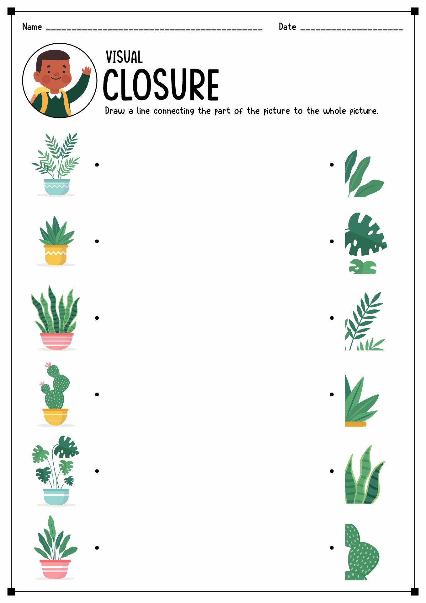 Visual Closure Activities Worksheets Image
