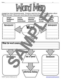 Vocabulary Word Map Template Image
