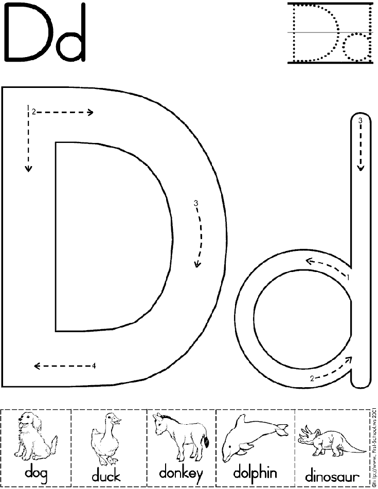 Alphabet Letter D Worksheet Image