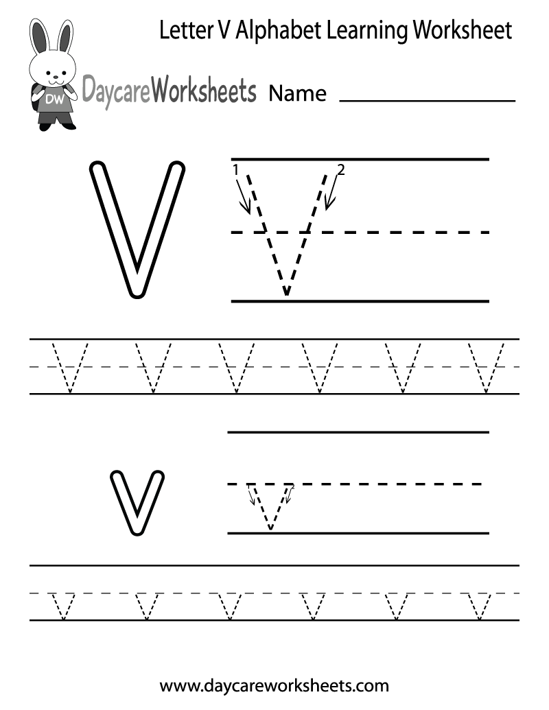 Free Printable Letter V Worksheets Image