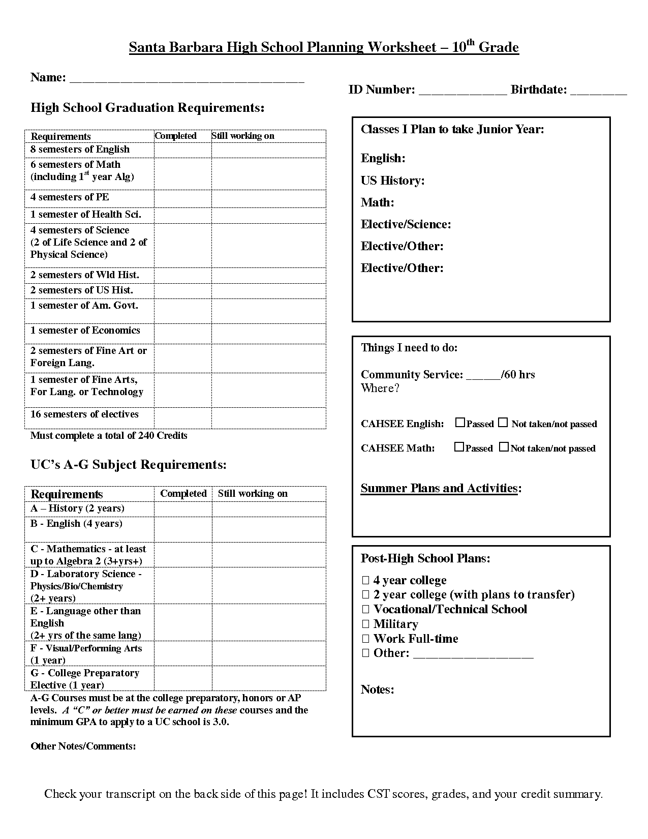 High School Language Arts Worksheets Image