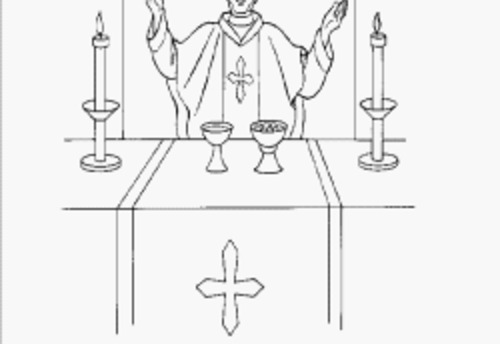 Holy Communion Coloring Page Image