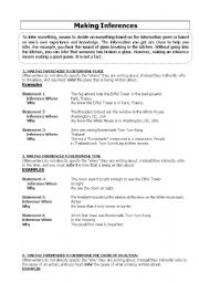 Making Inferences Worksheet