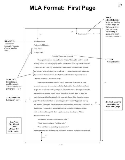Mla Format Worksheet