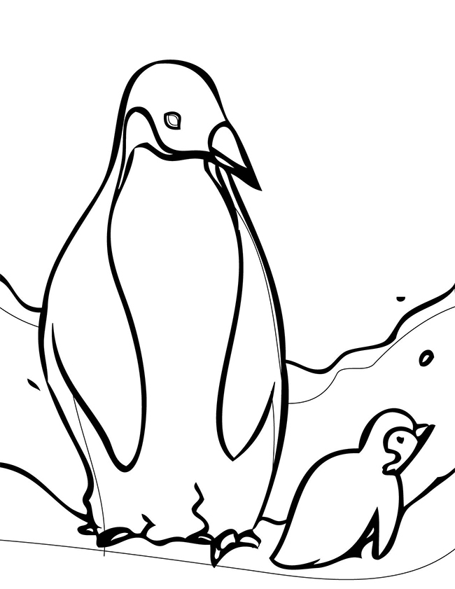 Printable Penguin Coloring Pages for Kids Image