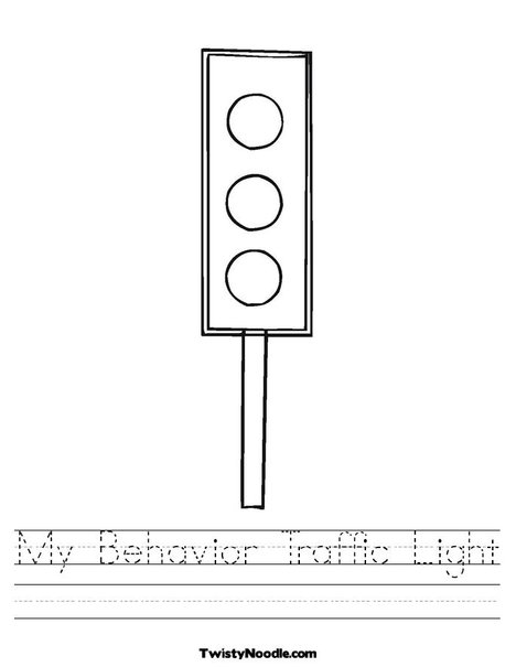 Traffic Light Worksheet Image