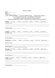 Worksheets Students Behavior Contract Image