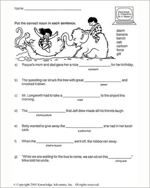 3rd Grade Language Arts Worksheets