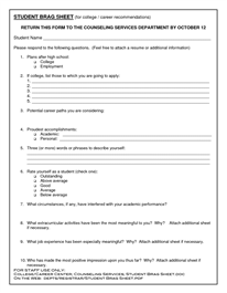 Blank Resume Template Worksheet Image