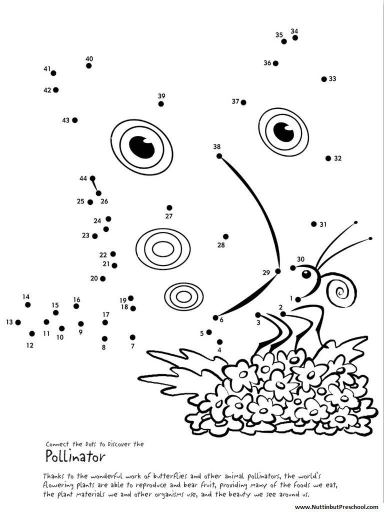 Butterfly Connect the Dots Worksheet Image
