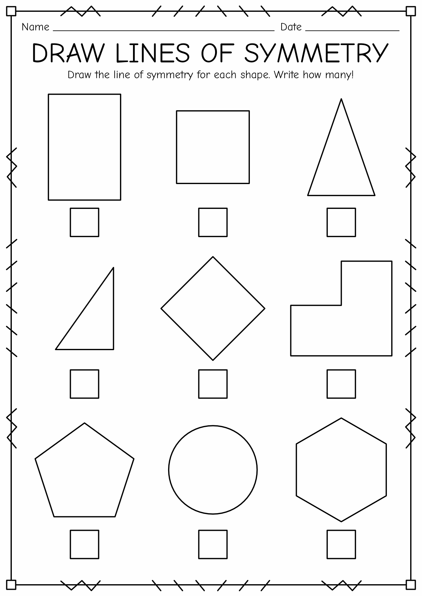 14 Lines Of Symmetry Worksheets Worksheeto
