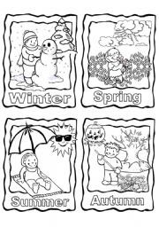Four Seasons Coloring Page Image