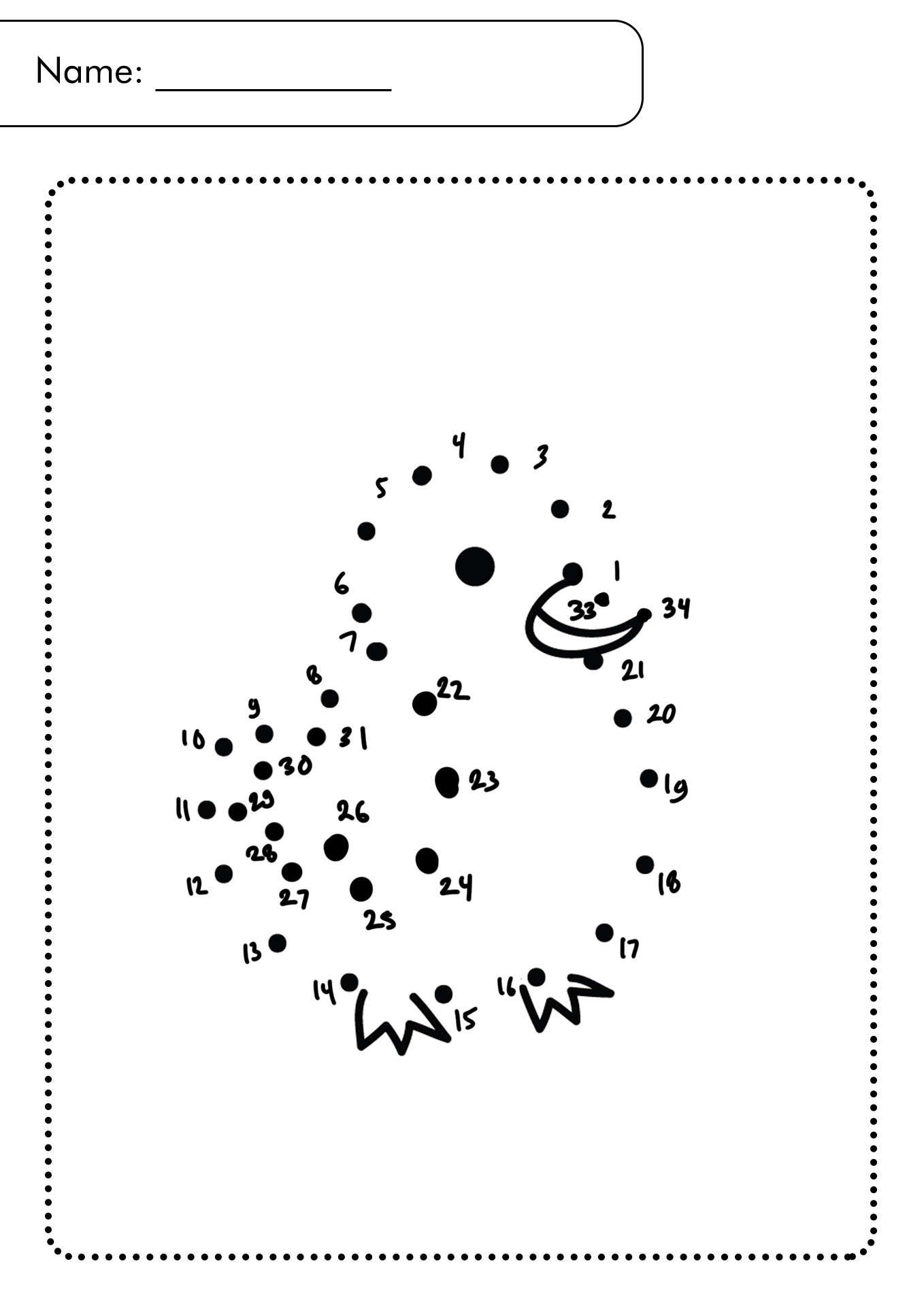 Free Dot to Dot Worksheets for Preschoolers Image