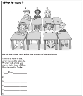 In Front of Behind Position Words Worksheets Image
