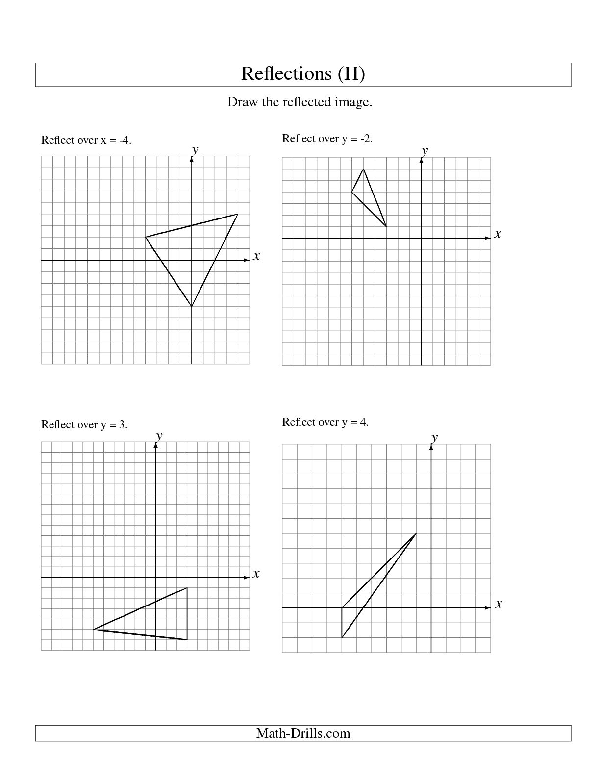 geometry reflections homework