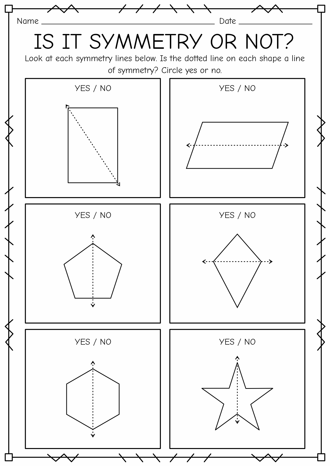 Symmetry Worksheets 4th Grade