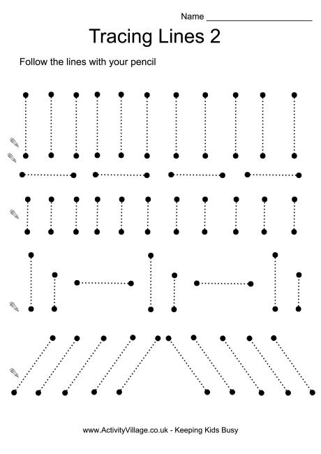 Tracing Lines Worksheet Image
