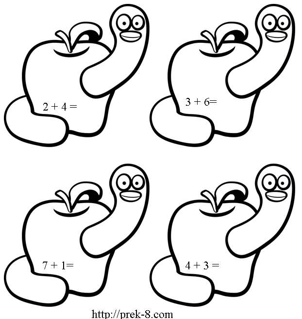 1st Grade Printable Math Coloring Worksheets