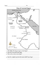 Ancient Egypt Map Worksheet Image