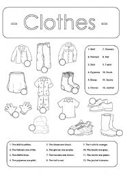 Clothes Worksheet Kids