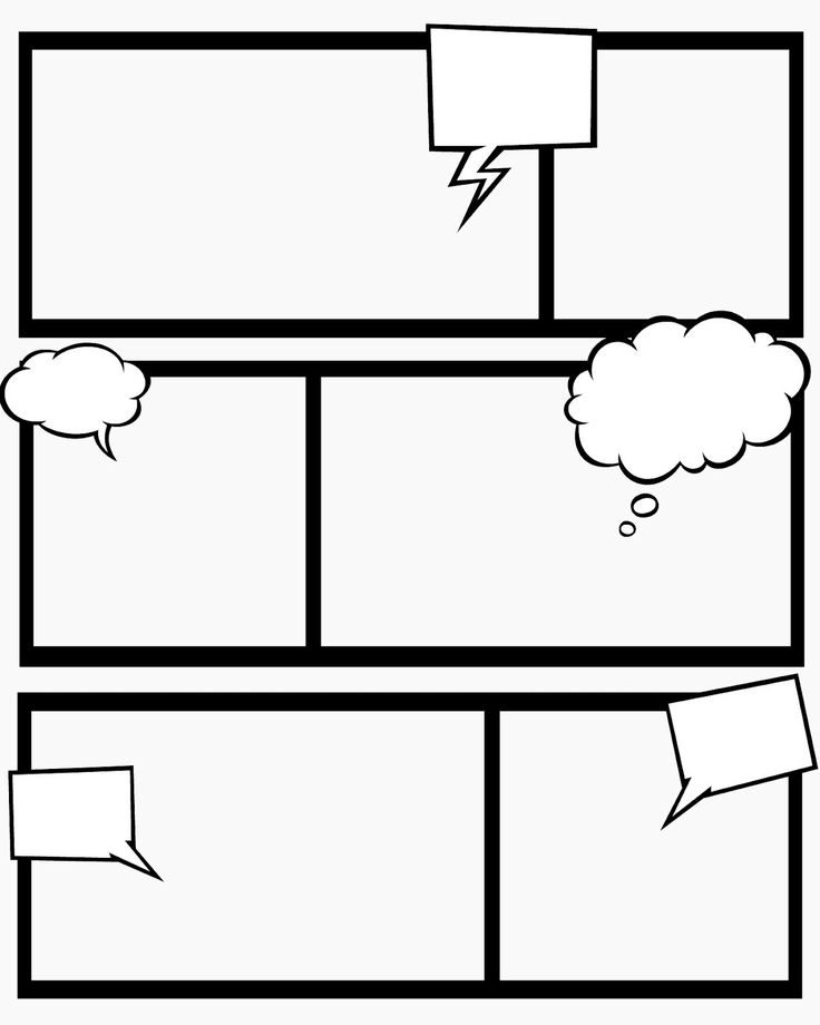 Comic Strip Template for Kids Image