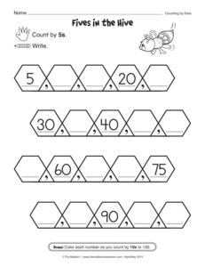 Counting By 5S Worksheet Image